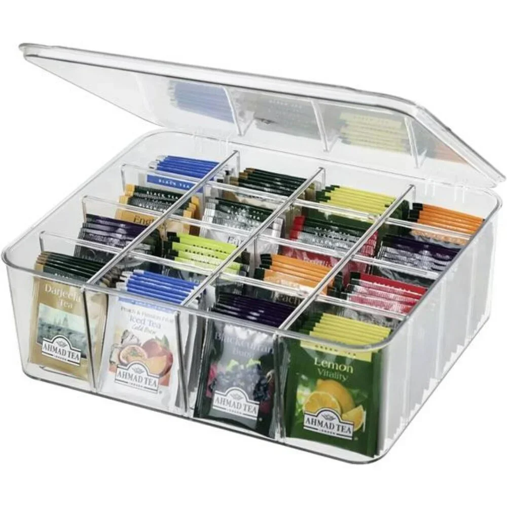 Clear Drawer Organizer Box with 16 Dividers for Socks Underwear Ties Bras